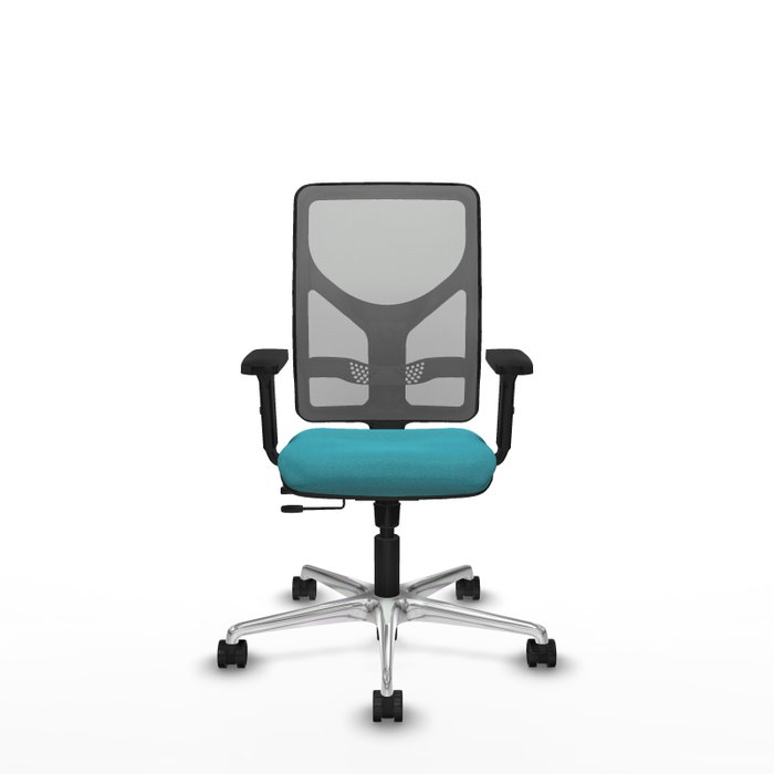 PIQUERAS Y CRESPO Silla de oficina Motilla con mecanismo Sincro/Traslack, Turquesa y Gris