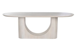DKD Home Decor Mesa Comedor Blanco Mango 220 x 100 x 76 cm