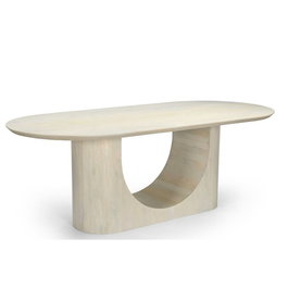 DKD Home Decor Mesa Comedor Blanco Mango 220 x 100 x 76 cm
