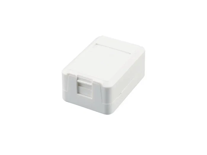 Equip 12512107201 Caja de Superficie/Tomacorriente Blanco para 1 Roseta Keystone RJ-45, Conector de Red