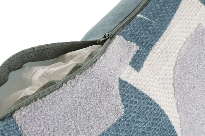 DKD Home Decor Blue range 2c24 Cojin Urban Azul Blanco 30 x 50 cm (2 Unidades)