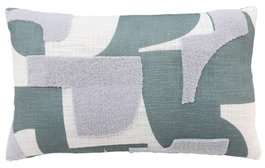 DKD Home Decor Cojín de Poliéster Azul 50x30 cm (Pack de 2)