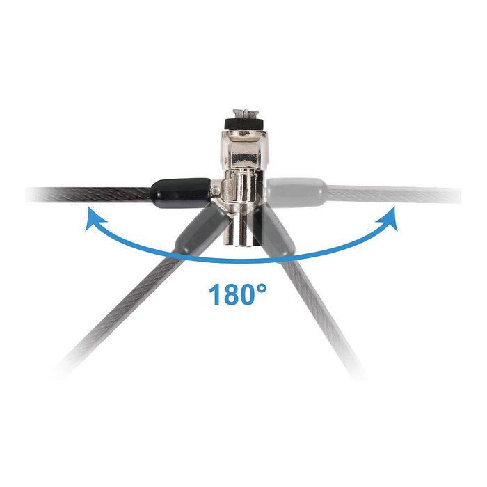 Conceptronic CUSTODIO02BNM Cable de seguridad Nano-Lock-Slot 1,8 m