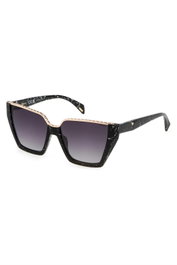 Police SPLL33V570869 Gafas de sol para mujer con montura negra y cristal gris