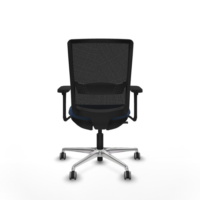 PIQUERAS Y CRESPO Silla de oficina Haches con mecanismo Sincro/Traslack Azul marino y Negro