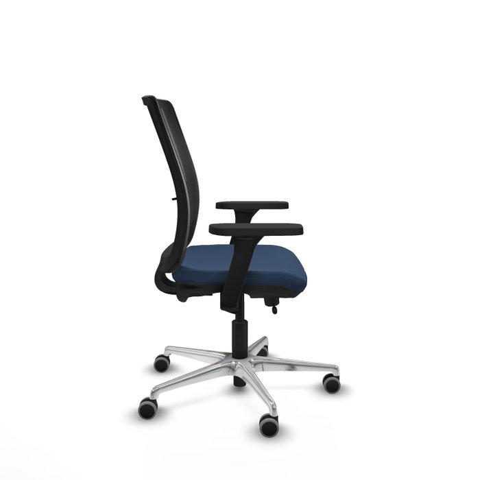 PIQUERAS Y CRESPO Silla de oficina Haches con mecanismo Sincro/Traslack Azul marino y Negro