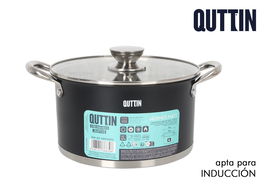 Inde Cacerola Acero Inoxidable 22 cm (4 Litros) con Tapa 'Hermes Matt' (4 Unidades)