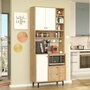 Hanah Home RE6-SW Armario Multiusos Roble y Blanco 88x205x35.5 cm