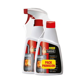 Flower Limpiador para Cristales de Estufas y Chimeneas, Elimina Hollín y Grasas, 500 ml, Pack de 2 Unidades