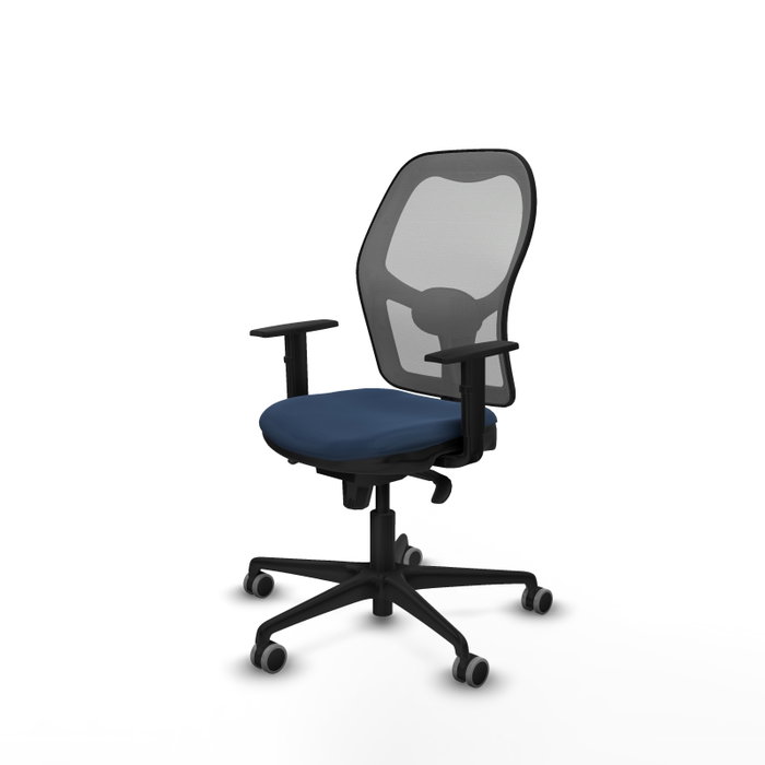 PIQUERAS Y CRESPO Silla de oficina Jorquera con mecanismo Sincro, azul marino y gris PIQUERAS Y CRESPO Silla de oficina Jorquera con mecanismo Sincro, azul marino y gris