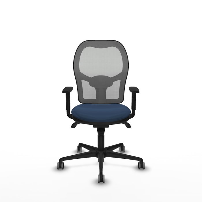 PIQUERAS Y CRESPO Silla de oficina Jorquera con mecanismo Sincro, azul marino y gris PIQUERAS Y CRESPO Silla de oficina Jorquera con mecanismo Sincro, azul marino y gris