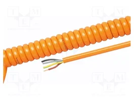 HELU Cable Espiral H07BQ-F 7G1,5mm2 Naranja
