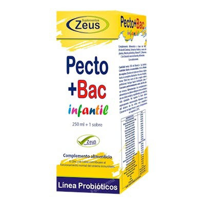 ZEUS Pecto+Bac Infantil 250 Ml+1 Sbrs ZEUS Pecto+Bac Infantil 250 Ml+1 Sbrs