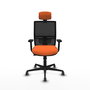 PIQUERAS Y CRESPO Silla de oficina Yunquera Naranja y Negro