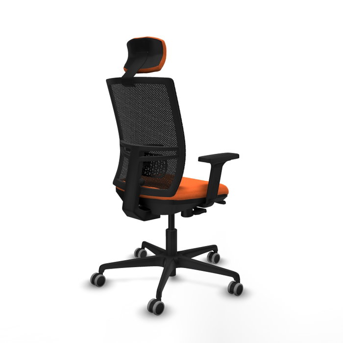 PIQUERAS Y CRESPO Silla de oficina Yunquera Naranja y Negro PIQUERAS Y CRESPO Silla de oficina Yunquera Naranja y Negro