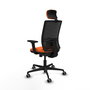 PIQUERAS Y CRESPO Silla de oficina Yunquera Naranja y Negro