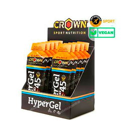 CROWN SPORT NUTRITION Hypergel 45 Cacahuete Salado 10 X 75G Gel Energético Vegano Antidoping