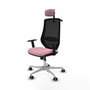 PIQUERAS Y CRESPO Silla de oficina Mardos con mecanismo Sincro, Rosa y Negro