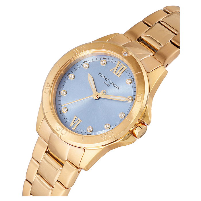 Pierre Cardin Reloj Analógico para Mujer CF.1009.MG.2 Dorado y Morado