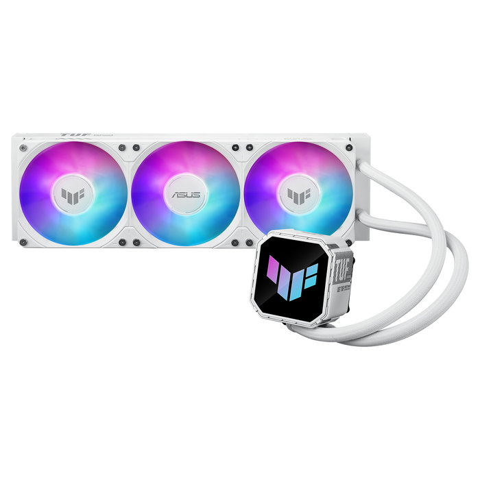 ASUS TUF Gaming LC III 360 ARGB White Edición Refrigeración Líquida AIO CPU Compatible con AM5, AM4, LGA 1700, 1200, 1851 - Ventiladores 12 cm PWM Blanco