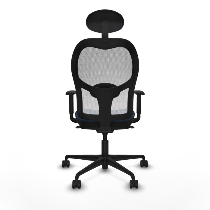 PIQUERAS Y CRESPO Silla de oficina Jorquera con mecanismo Sincro, azul marino y blanco PIQUERAS Y CRESPO Silla de oficina Jorquera con mecanismo Sincro, azul marino y blanco