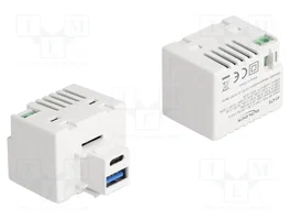 DeLOCK Módulo Keystone con USB Tipo-A y USB Type-C PD 20 W Blanco