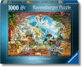 Ravensburger Puzzle 2D Terraza Mediterránea de 1000 piezas