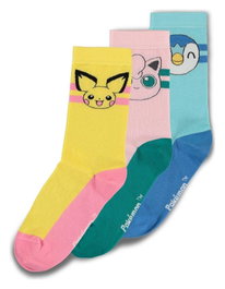 Pokémon Pack de 3 Pares de Calcetines Crew 39-42