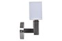 DKD Home Decor Lámpara Aplique Metal 25x14x24 Plateado y Blanco