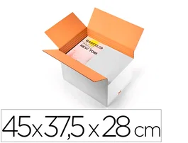 Q-connect Caja para embalar ultra resistente regulable en altura blanco 450x280x375 mm