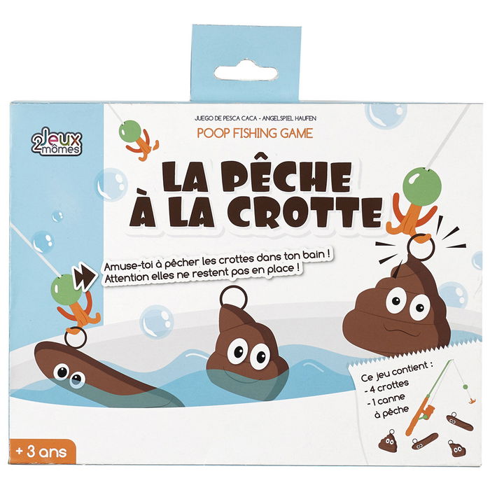 Jeux 2 momes Juego Pescar Caca para Bañera con 4 Cacasy Caña de Pescar