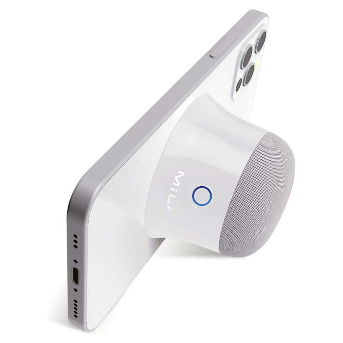 Ultron 461891 Altavoz Bluetooth Magnético Portátil Inalámbrico 3W Blanco para Tablet/Smartphone Batería Integrada