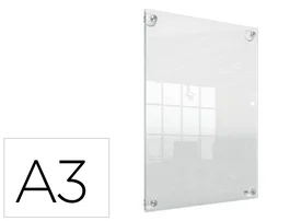 Nobo Marco Porta Anuncios Acrílico Transparente Mural Removible DIN A3 Sin Marco 348x24x471 mm