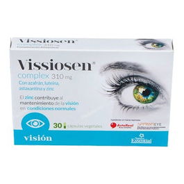 NATURE ESSENTIAL Vissiosen Complex 30 Cápsulas Vegetales - Luteína, Astaxantina, Zinc y Azafrán para la Visión