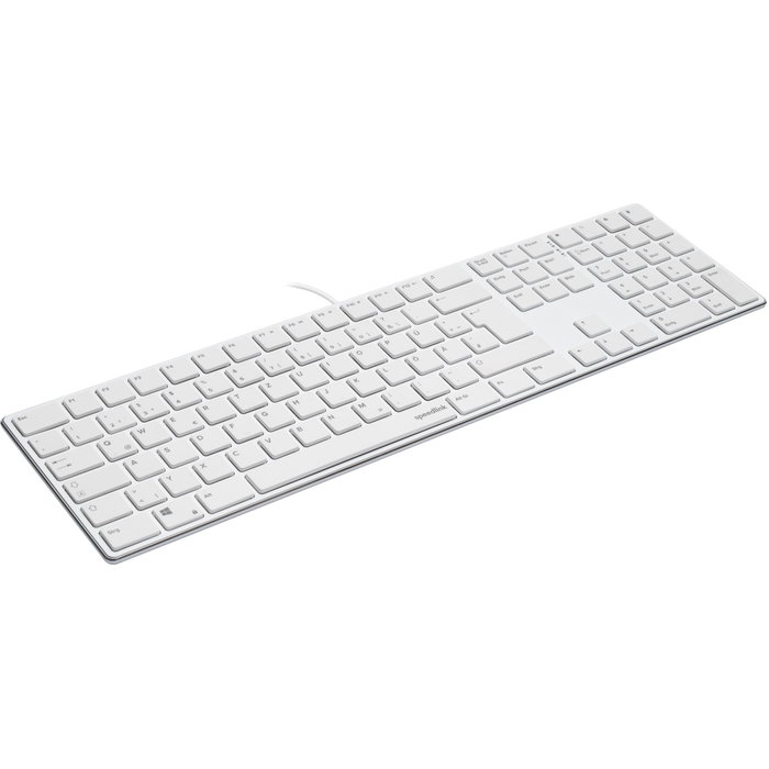 Speedlink SL-640010 Teclado RIVA Slim Metal Scissor Alámbrico USB, switch tijera, QWERTZ alemán, color blanco