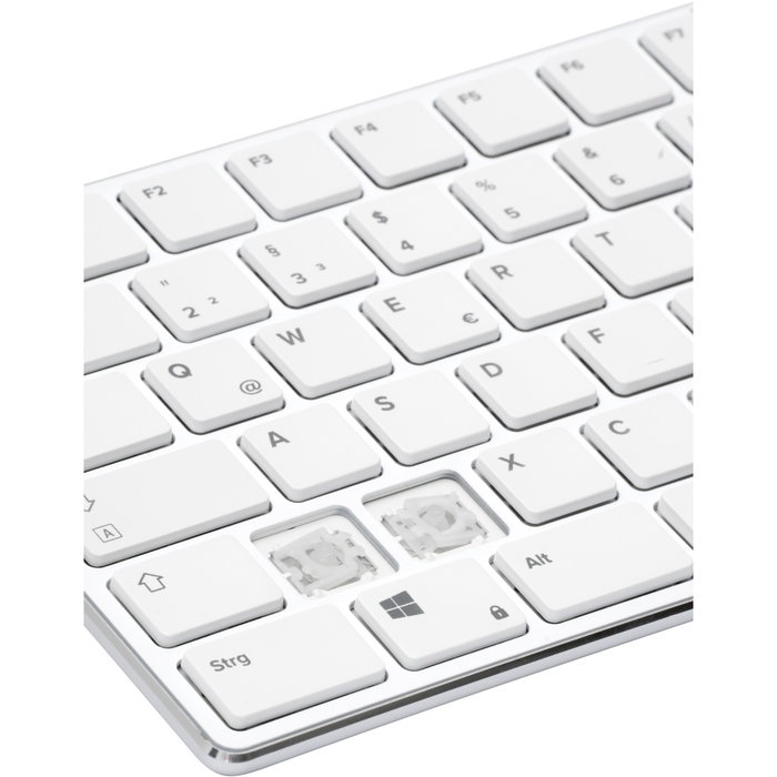 Speedlink SL-640010 Teclado RIVA Slim Metal Scissor Alámbrico USB, switch tijera, QWERTZ alemán, color blanco