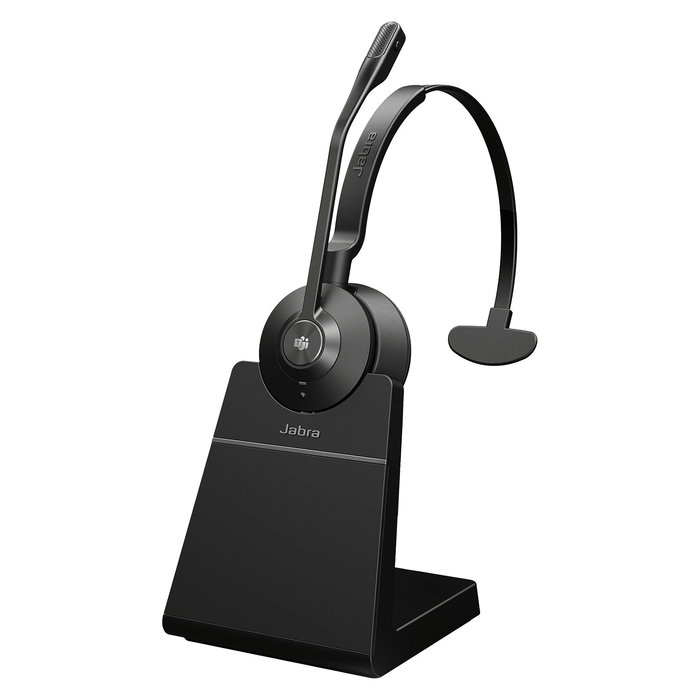 Jabra Engage 55 SE Auriculares Mono Inalámbricos Diadema para Oficina/Call Center, Negro, con Estación de Carga, Optimizado para Microsoft Teams, Ref: Link400c MS