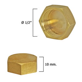 WOLFPACK LINEA PROFESIONAL Tapón Ciego Hembra de Latón 1/2 pulgada
