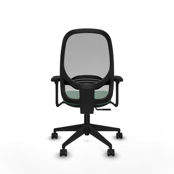 PIQUERAS Y CRESPO Silla de oficina Cilanco con mecanismo Sincro, Verde esmeralda y Gris