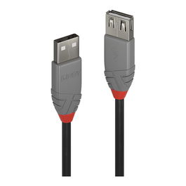 Lindy Cable de Extensión USB 2.0 Tipo A 2m Anthra Line