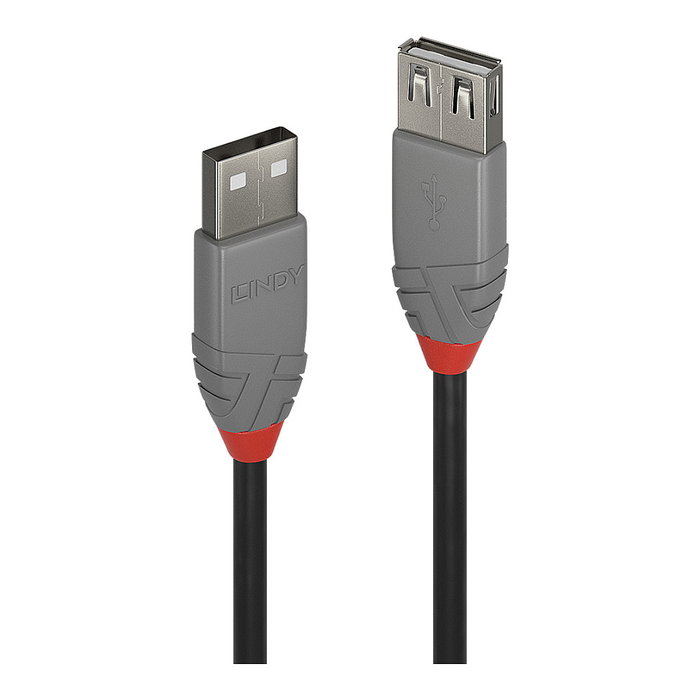 Lindy Cable de Extensión USB 2.0 Tipo A Anthra Line, 2 m