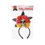 Diadia Tiara de Día de los Muertos con Calavera y Flores de Colores para Catrina