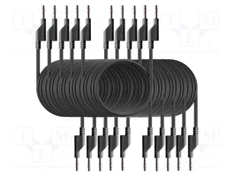 PEAKTECH Cable de prueba individual negro 1,5m