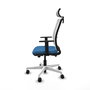 PIQUERAS Y CRESPO Silla de oficina Haches con mecanismo Sincro/Traslack Azul claro y Blanco