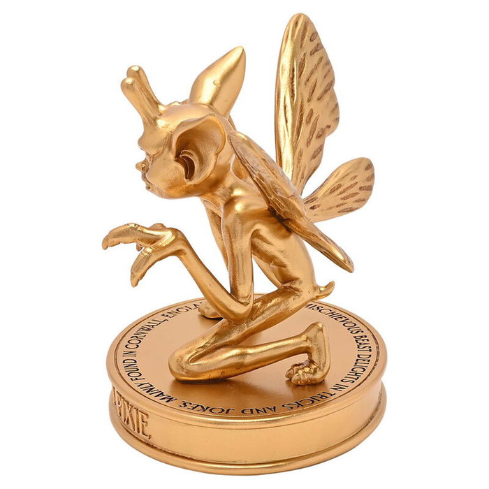 WIDDOP & CO Figura Coleccionable Duendecillo de Cornualles de Harry Potter, 15 cm, Acabado Dorado Detallado, Criatura Mágica