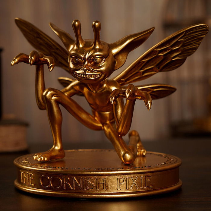 WIDDOP & CO Figura Coleccionable Duendecillo de Cornualles de Harry Potter, 15 cm, Acabado Dorado Detallado, Criatura Mágica