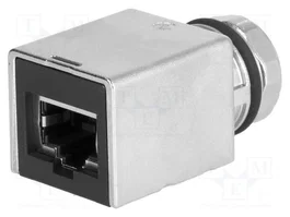 HARTING Adaptador M12 hembra código X a RJ45 Cat 6a recto para panel de 8 pines