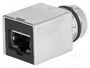 HARTING Adaptador M12 hembra código X a RJ45 Cat 6a recto para panel de 8 pines