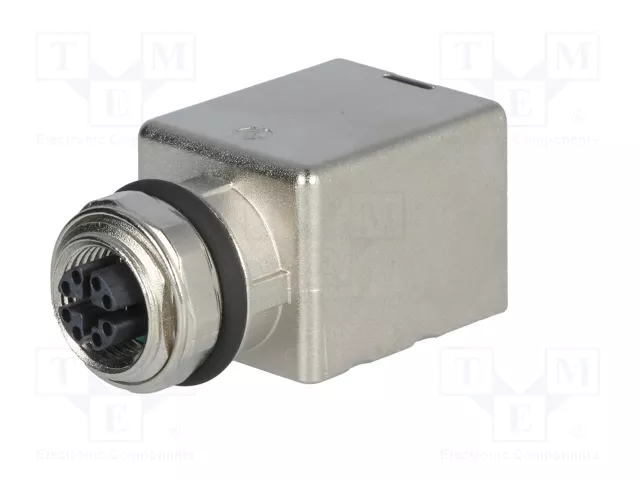 HARTING Adaptador M12 hembra código X a RJ45 Cat 6a recto para panel de 8 pines HARTING Adaptador M12 hembra código X a RJ45 Cat 6a recto para panel de 8 pines
