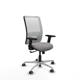 PIQUERAS Y CRESPO Silla de oficina Zulema con mecanismo Sincro, Gris y Blanco